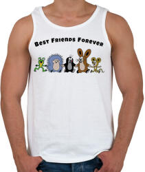 printfashion Kisvakond - BFF - Férfi atléta - Fehér (4582354)