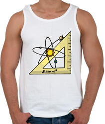 printfashion Atom és vonalzó - Férfi atléta - Fehér (8405828)