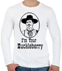 printfashion I'm Your Huckleberry - Férfi hosszú ujjú póló - Fehér (16173773)