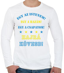 printfashion Kövesd - Férfi hosszú ujjú póló - Fehér (2763146)
