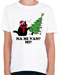 printfashion Na mi van cica karácsony - Gyerek póló - Fehér (14871565)