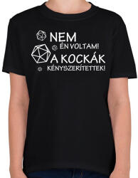printfashion A kockák kényszerítettek! - Gyerek póló - Fekete (2764187)