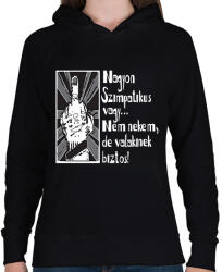 printfashion nagyon szimpatikus vagy. . . w - Női kapucnis pulóver - Fekete (15567358)