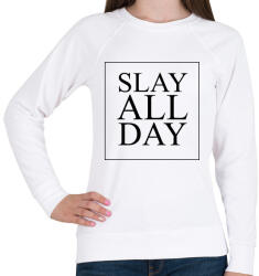 printfashion SLAY ALL DAY - Női pulóver - Fehér (276337)