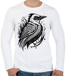 printfashion madárka - Férfi hosszú ujjú póló - Fehér (15305587)