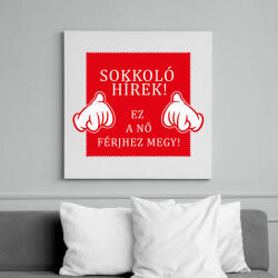 printfashion Sokkoló hírek! - Vászonkép - Fehér (6637489)