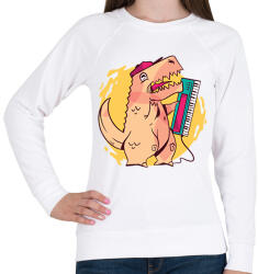 printfashion Dínó - Női pulóver - Fehér (6244660)