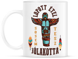 printfashion Lopott étel - Omaha indián - Bögre - Fehér (7604376)