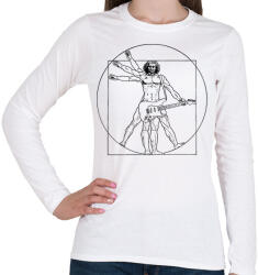 printfashion Gitáros ember - Női hosszú ujjú póló - Fehér (2938656)