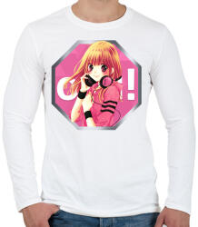 printfashion OSU! ikon logó - Férfi hosszú ujjú póló - Fehér (1177474)