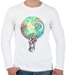 printfashion színek - Férfi hosszú ujjú póló - Fehér (810893)