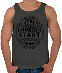 printfashion Ne nézd, csináld - Férfi atléta - Sötétszürke (154422)