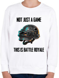 printfashion PUBG - This is Battle Royale (Fekete) - Gyerek pulóver - Fehér (1283249)