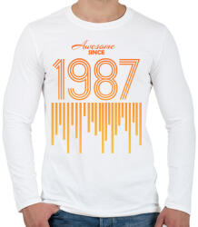 printfashion 1987 - Férfi hosszú ujjú póló - Fehér (12153953)