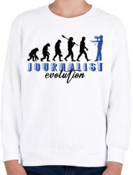 printfashion Journalist evolution - Gyerek pulóver - Fehér (10429173)
