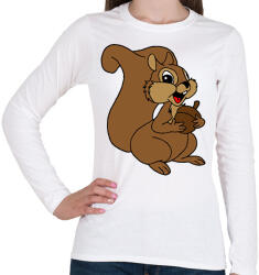 printfashion Mókus - Női hosszú ujjú póló - Fehér (2790212)