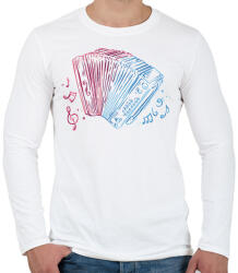 printfashion Harmonika - Férfi hosszú ujjú póló - Fehér (14120779)