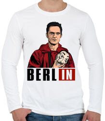 printfashion A nagy pénzrablás - Berlin - Férfi hosszú ujjú póló - Fehér (4770408)