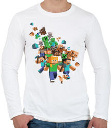 printfashion Minecraft - Férfi hosszú ujjú póló - Fehér (14506672)
