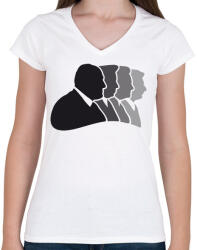 printfashion Sopranos - Női V-nyakú póló - Fehér (2767638)
