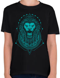 printfashion Szent oroszlán - Gyerek póló - Fekete (2308421)
