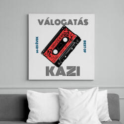 printfashion Retro kazetta - Vászonkép - Fehér (11541036)