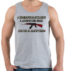 printfashion Zombiapokalipszis - Férfi atléta - Sport szürke (536483)