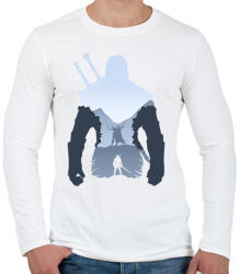 printfashion Witcher Monster Hunter - Férfi hosszú ujjú póló - Fehér (2215908)
