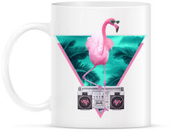 printfashion Miami flamingo - Bögre - Fehér (788716)