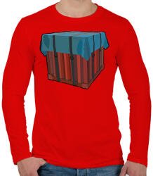 printfashion Lootbox - Férfi hosszú ujjú póló - Piros (2315421)
