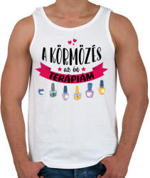 printfashion A körmözés az én terápiám - Férfi atléta - Fehér (8469822)