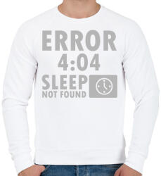 printfashion 404 - Sleep not Found - Férfi pulóver - Fehér (2013350)