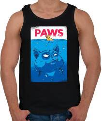 printfashion Cápa macska - Férfi atléta - Fekete (5190023)