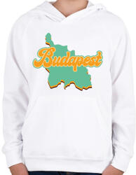 printfashion Budapest - Gyerek kapucnis pulóver - Fehér (7132882)