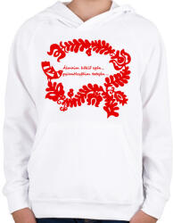 printfashion Pálinka dal páros minta #1 - Gyerek kapucnis pulóver - Fehér (15193230)