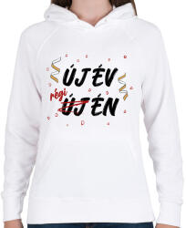 printfashion Új év, régi én - Női kapucnis pulóver - Fehér (10276922)