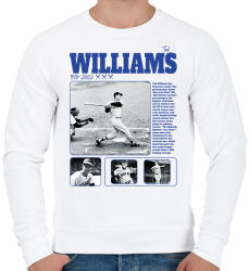 printfashion Ted Williams - baseball - Férfi pulóver - Fehér (15816041)