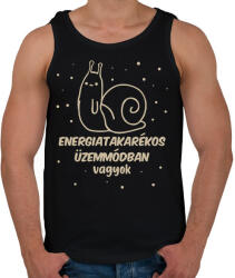 printfashion Csiga üzemmód - Férfi atléta - Fekete (13406196)