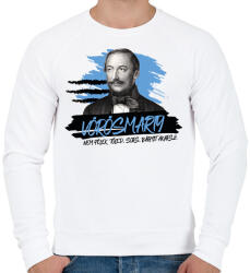 printfashion Vörösmarty Mihály - Nem félek - Férfi pulóver - Fehér (9958223)