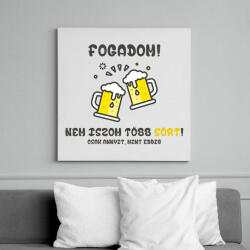 printfashion Nem iszom több sört, csak annyit, mint eddig - Vászonkép - Fehér (6632320)