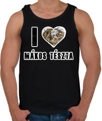 printfashion I Love Mákos Tészta - Férfi atléta - Fekete (16365265)