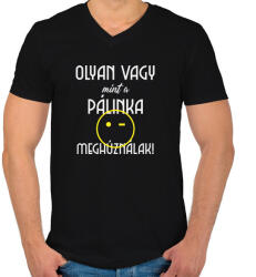 printfashion Olyan vagy, mitn a pálinka! - Férfi V-nyakú póló - Fekete (10964863)