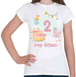 printfashion Díszes szülinapi minta - Női póló - Fehér (6238229)