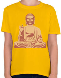 printfashion Buddha - Gyerek póló - Sárga (410946)