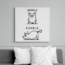 printfashion Malac jóga - Vászonkép - Fehér (14715652)