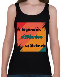printfashion A legendák október (1) - Női atléta - Fekete (16830935)