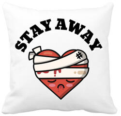 printfashion STAY AWAY - Párnahuzat, Díszpárnahuzat - Fehér (11443801)