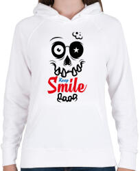 printfashion Mosolyogj - Női kapucnis pulóver - Fehér (213965)