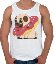 printfashion Mopsz kutya - Férfi atléta - Fehér (1035644)