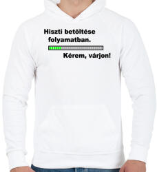printfashion Hiszti betöltse folyamatban. . . - Férfi kapucnis pulóver - Fehér (939674)